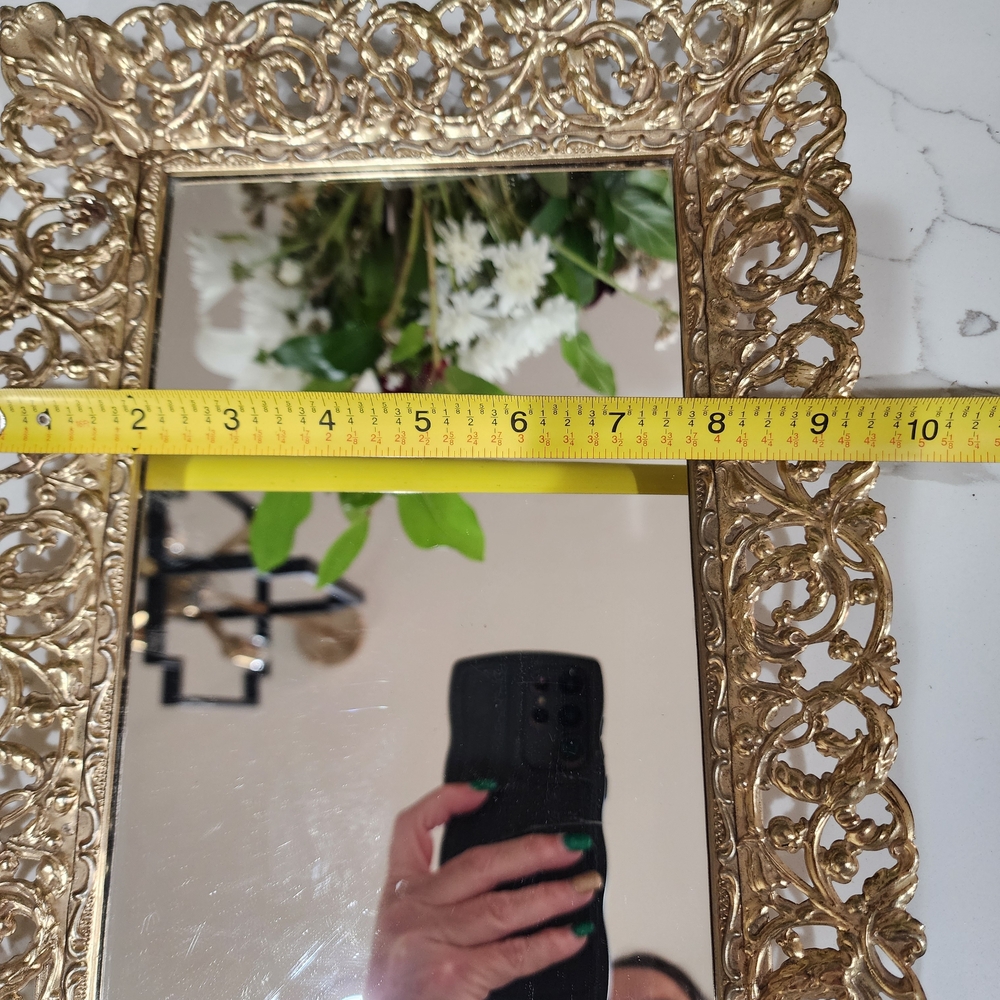 Ornate Gold Wall Mirror - Decorative Home Wall Decor - Picture 6 of 6